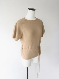 wool soft short sleeve knit