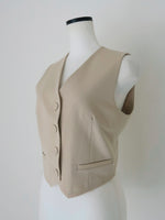raw hem single vest