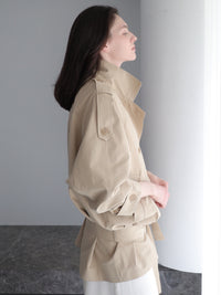 modern short trench coat