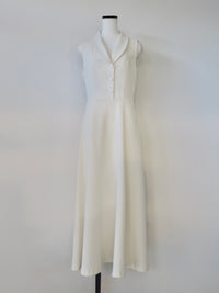 shawl collar sleeveless dress