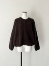 angora balloon knit cardigan