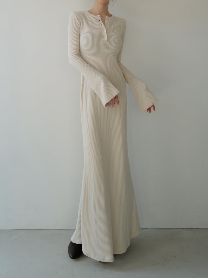 bell sleeve wool dress