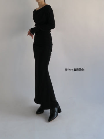shirring drape dress – célon