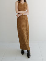 wavy tile pattern dress