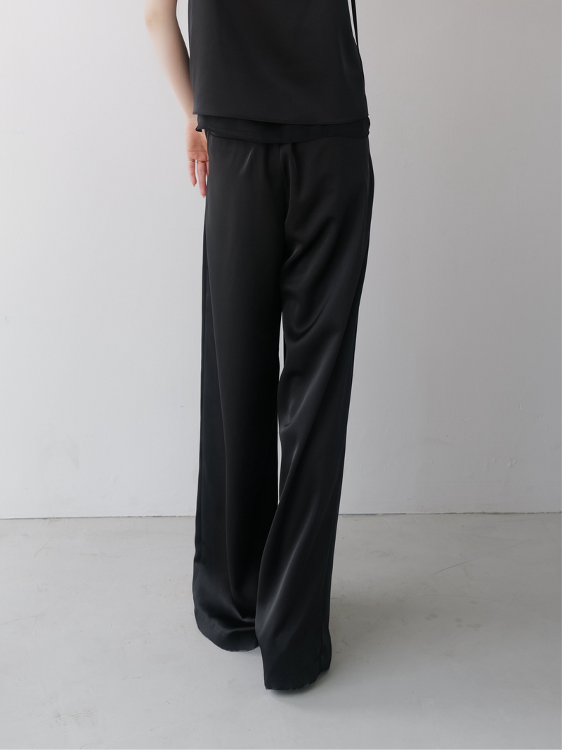 luxe satin wide pants