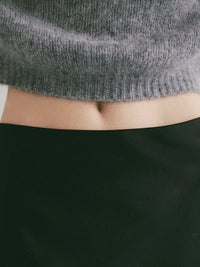 wool mohair short sleeve knit