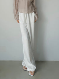 fluid satin pants