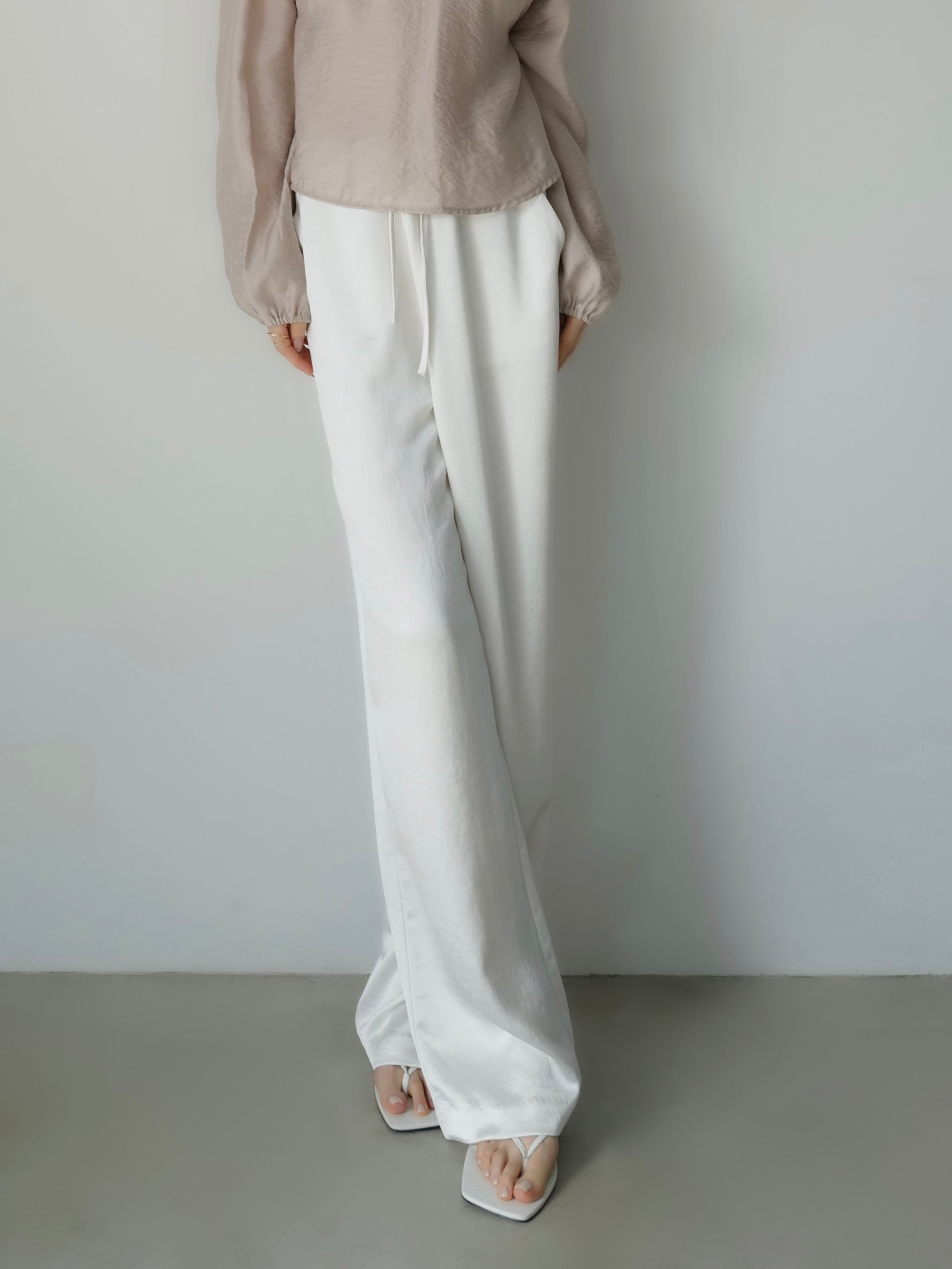 fluid satin pants