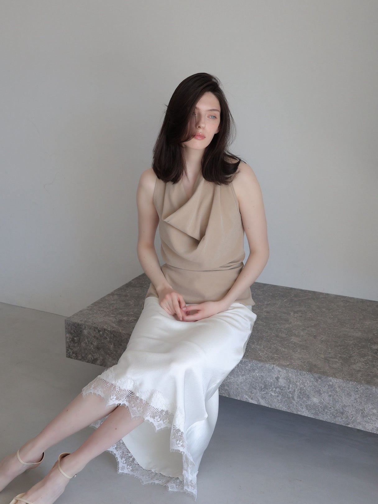 drape cowl blouse