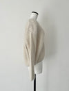 angora balloon knit cardigan