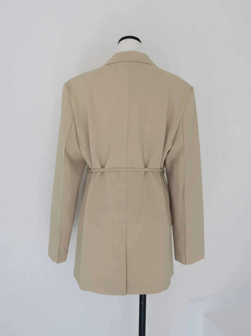 belted tailored jacket