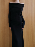 softly ruched long sleeve shirt
