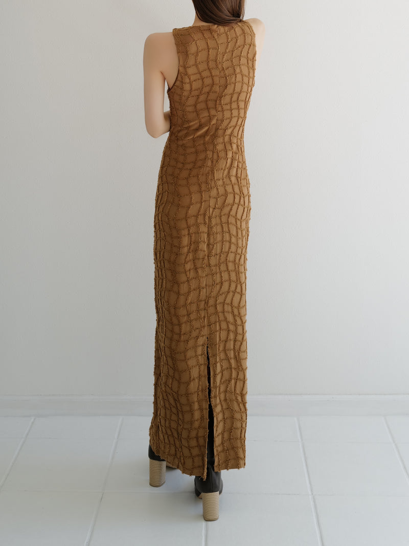 wavy tile pattern dress