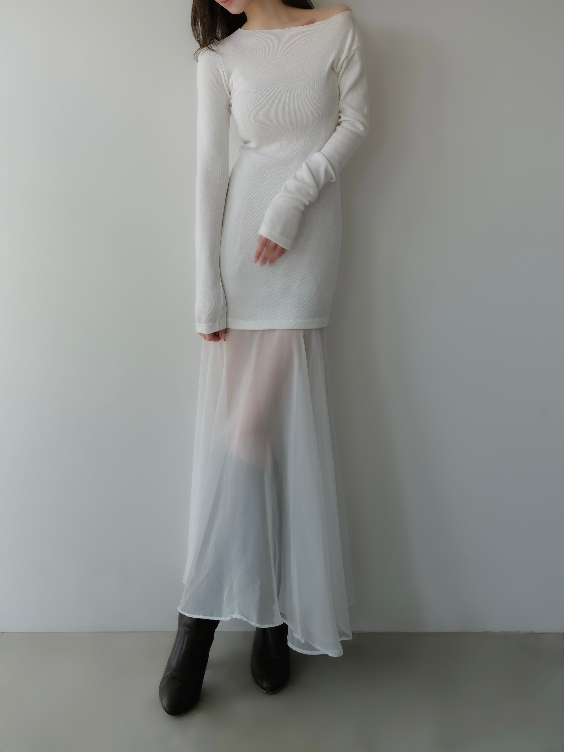 sheer layered maxi dress