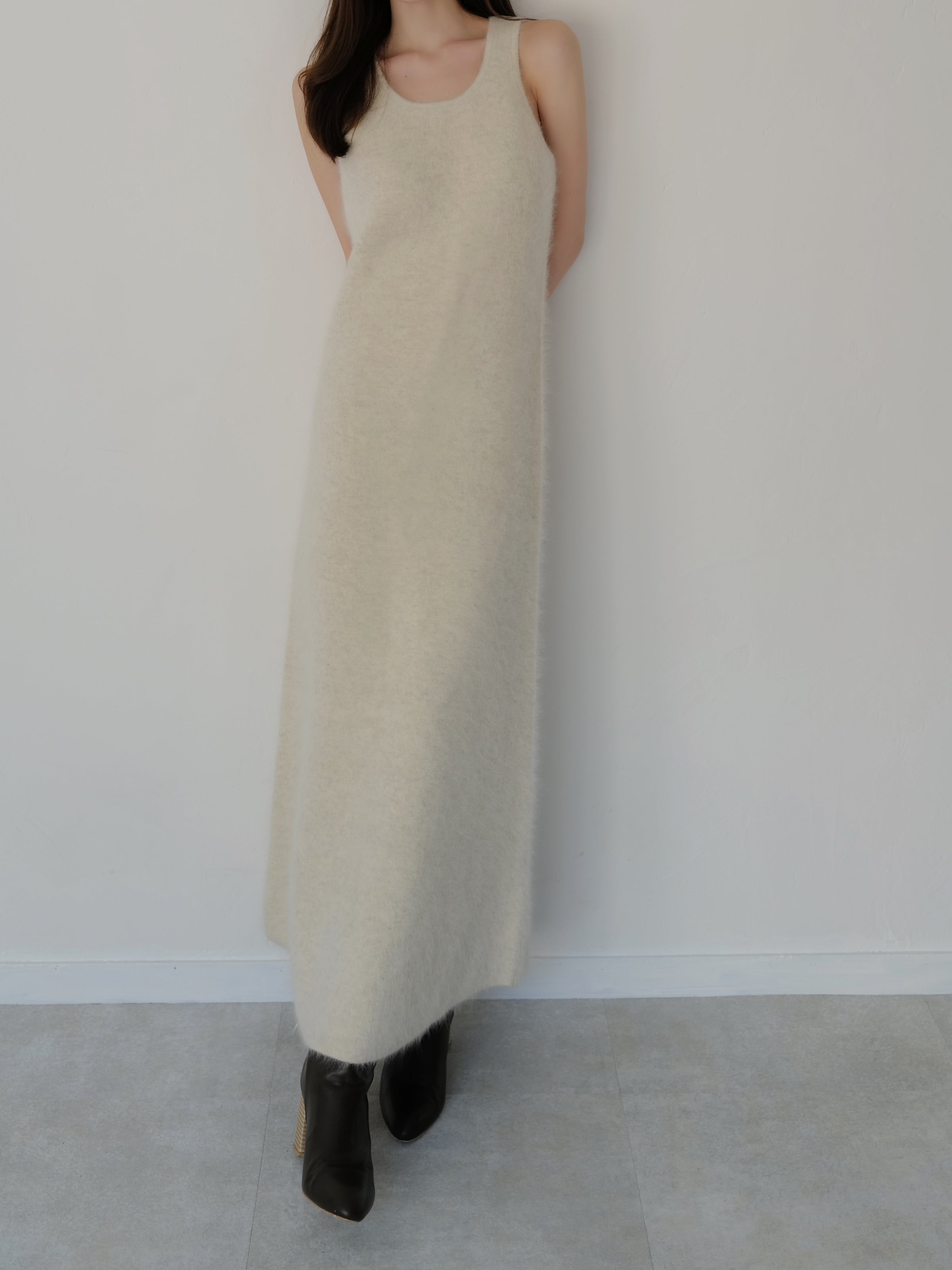 angora maxi knit dress