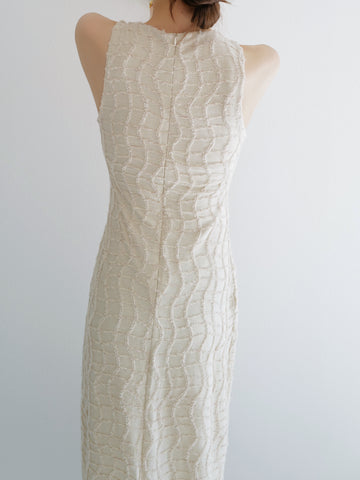 4/30 ivory / black 20:00~ restock ) wavy tile pattern dress – célon
