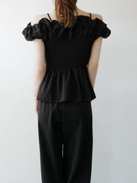 off shoulder peplum top