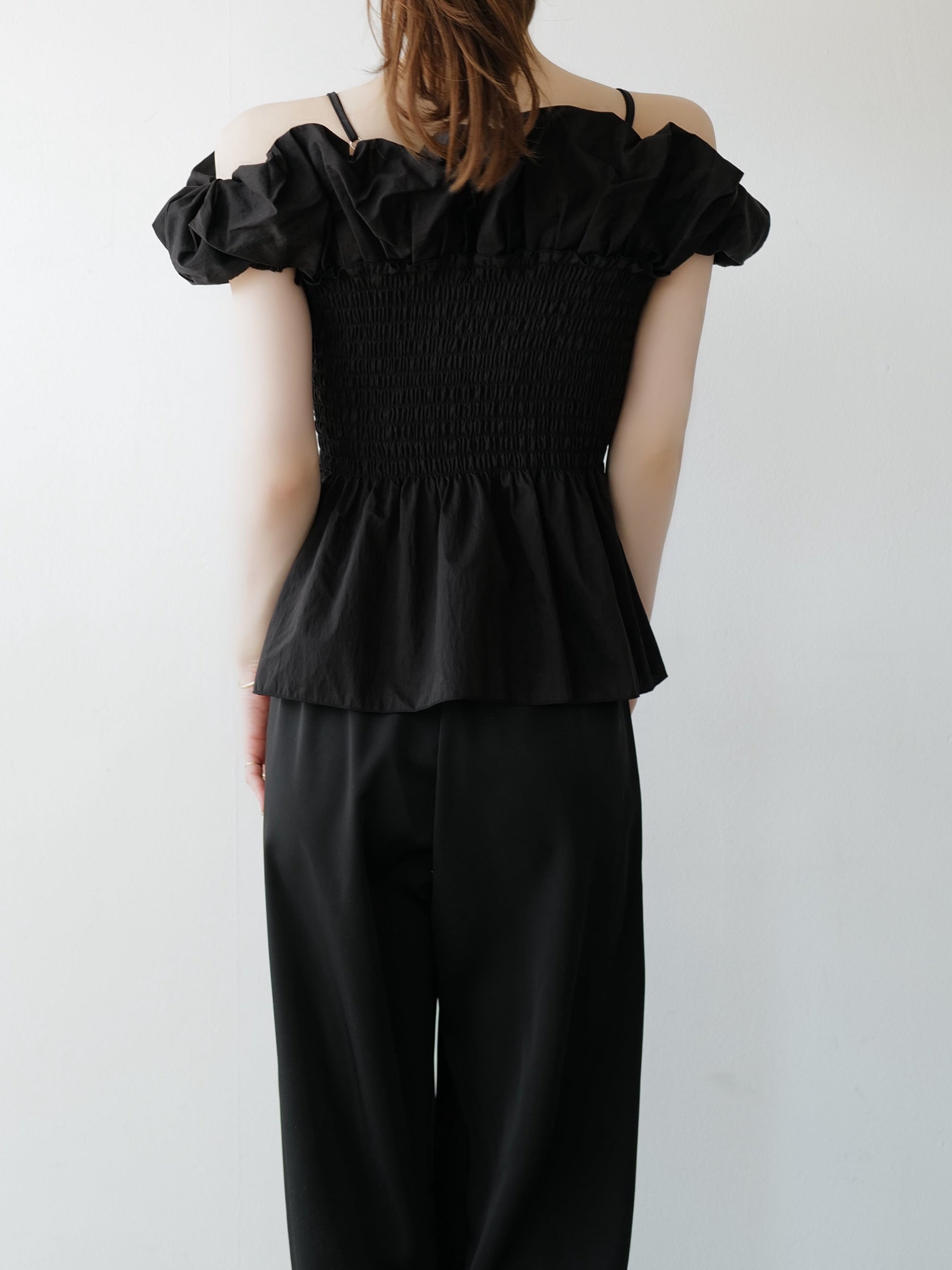 off shoulder peplum top