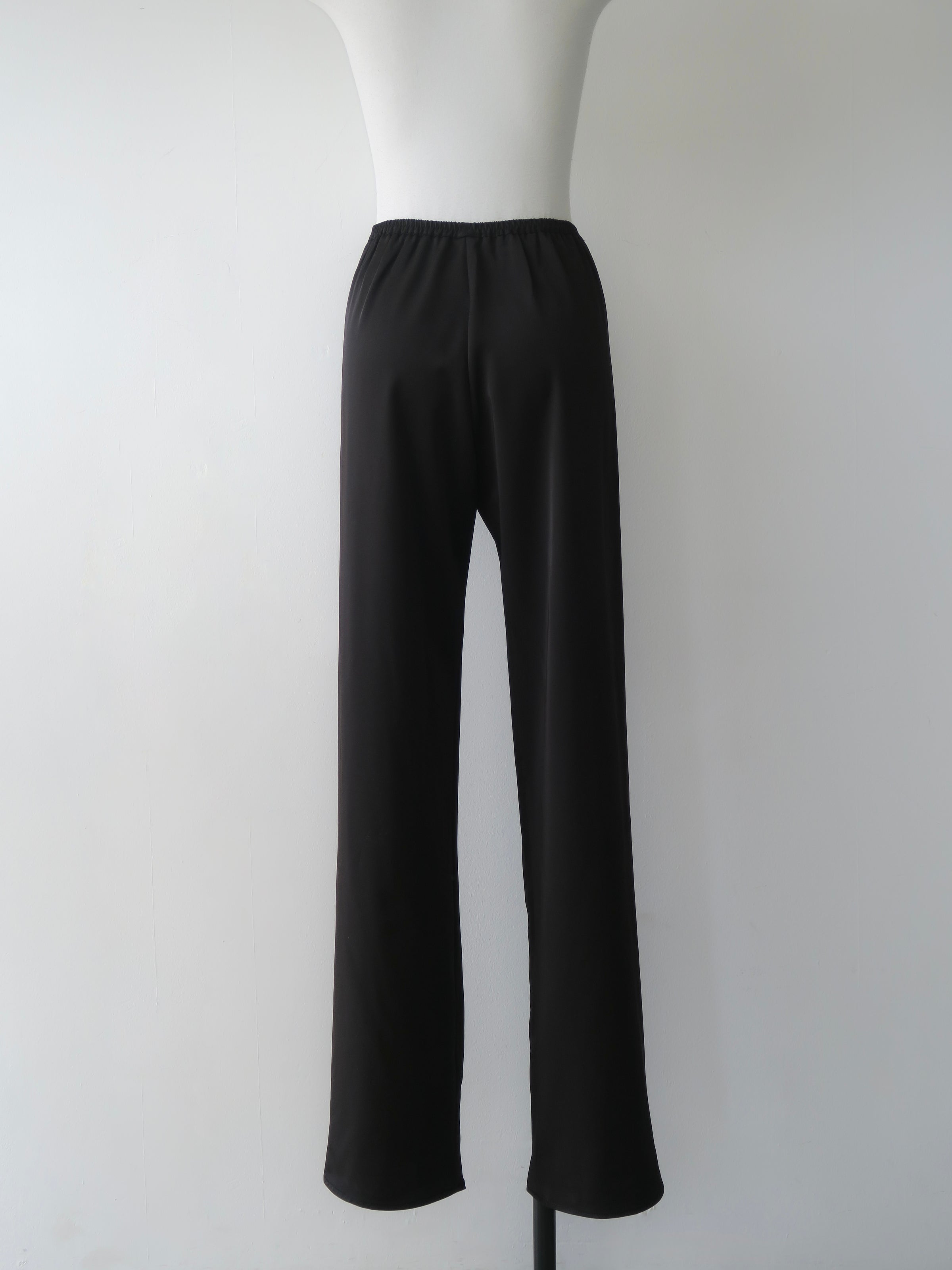 satin fluid line slacks