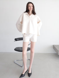 open neck sweat top
