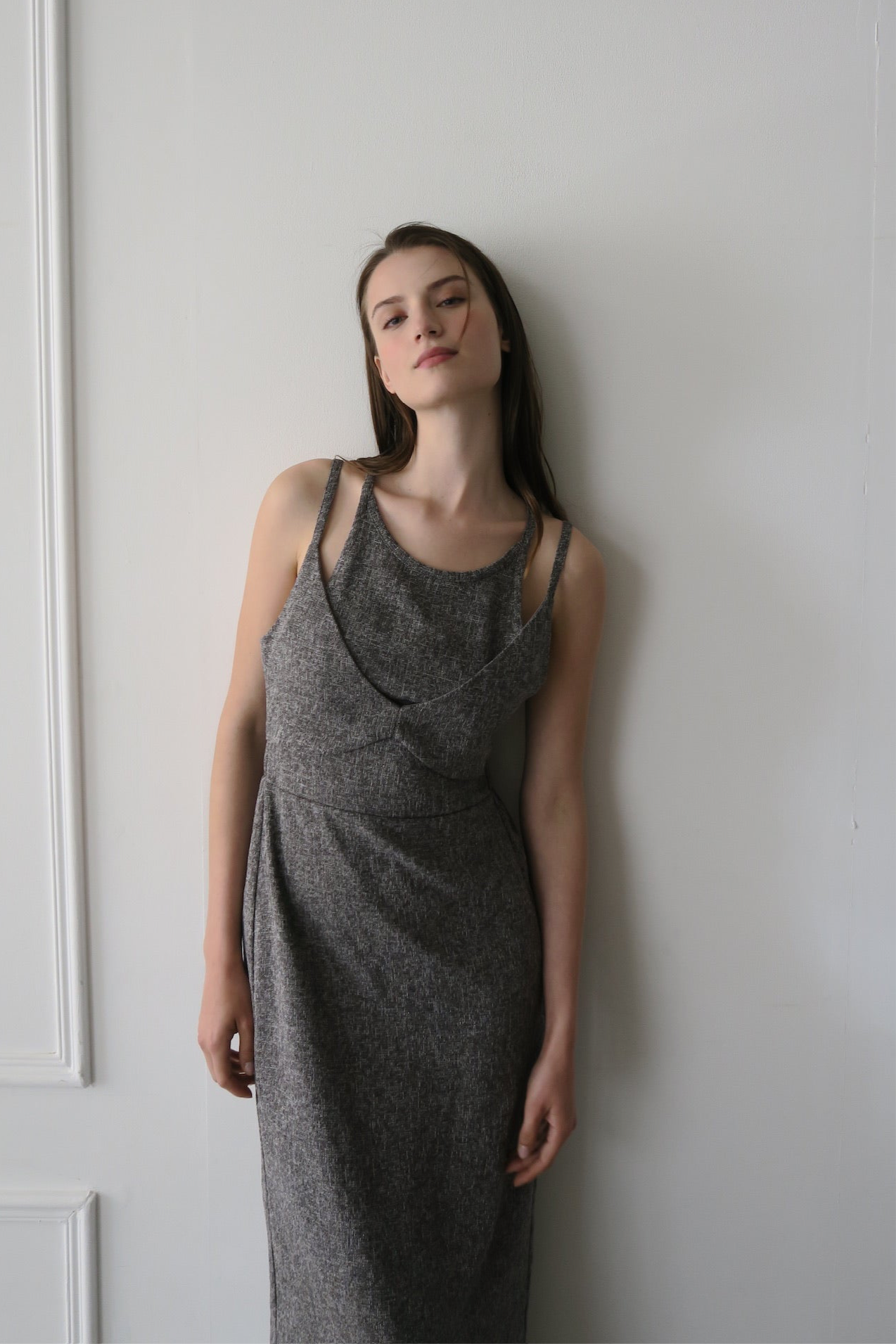 sample sale / tweed tight cami dress