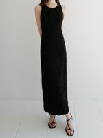 wavy tile pattern dress