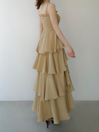 frill tiered maxi dress