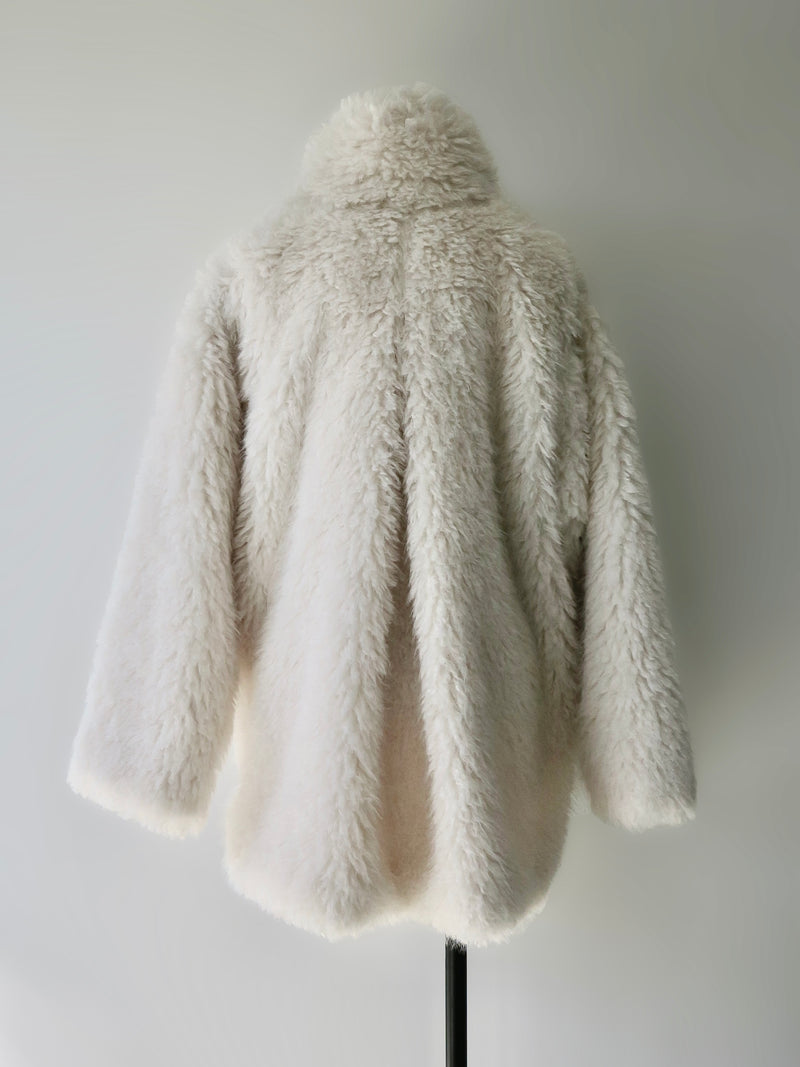 shaggy over sized short coat