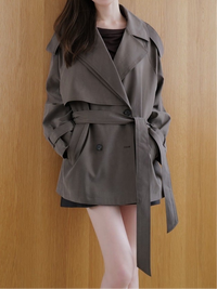moca classic short trench coat