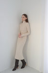 angora knit long dress
