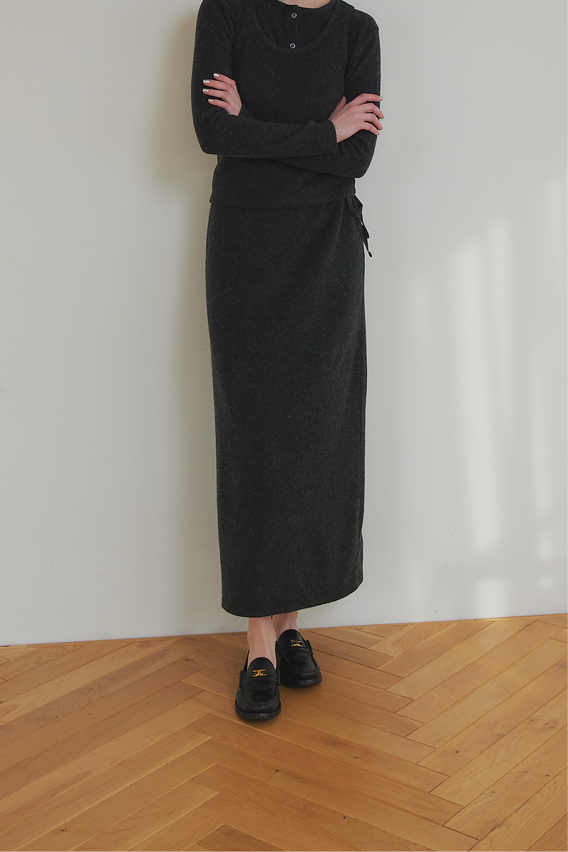 angora soft long skirt