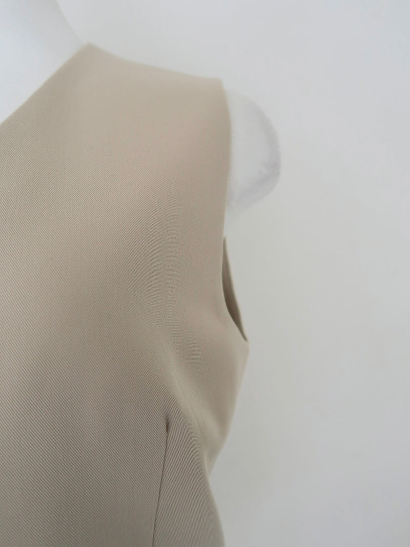 raw hem single vest