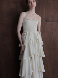 frill tiered maxi dress