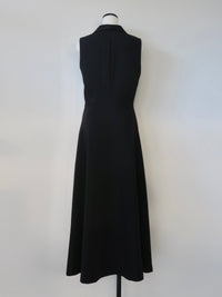 shawl collar sleeveless dress