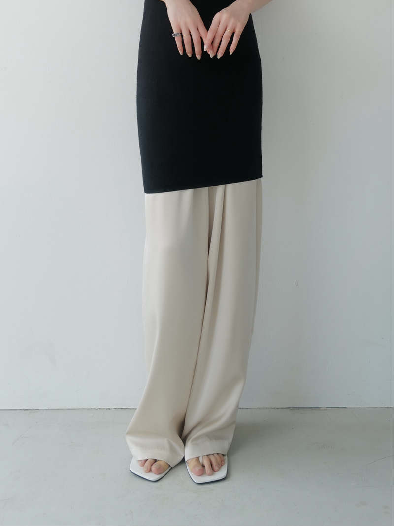 luxe satin wide pants