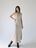 satin cami long dress