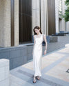 ( 9/18 20:00~ resale ) satin v long dress