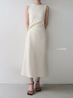 volume drape tank dress