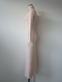 angora knit long dress