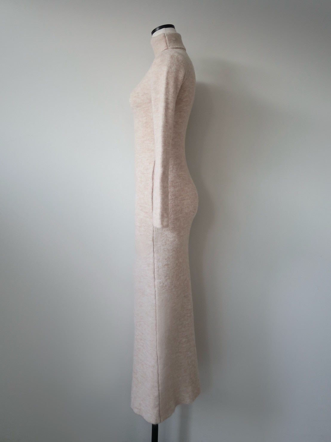 angora knit long dress