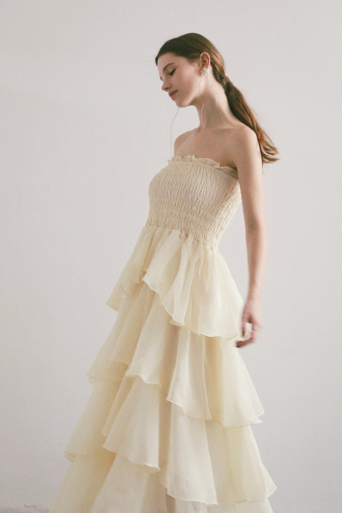 frilly tiered dress