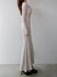 luxe shirring asymmetric dress