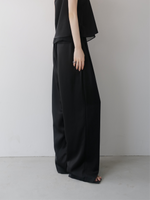 luxe satin wide pants