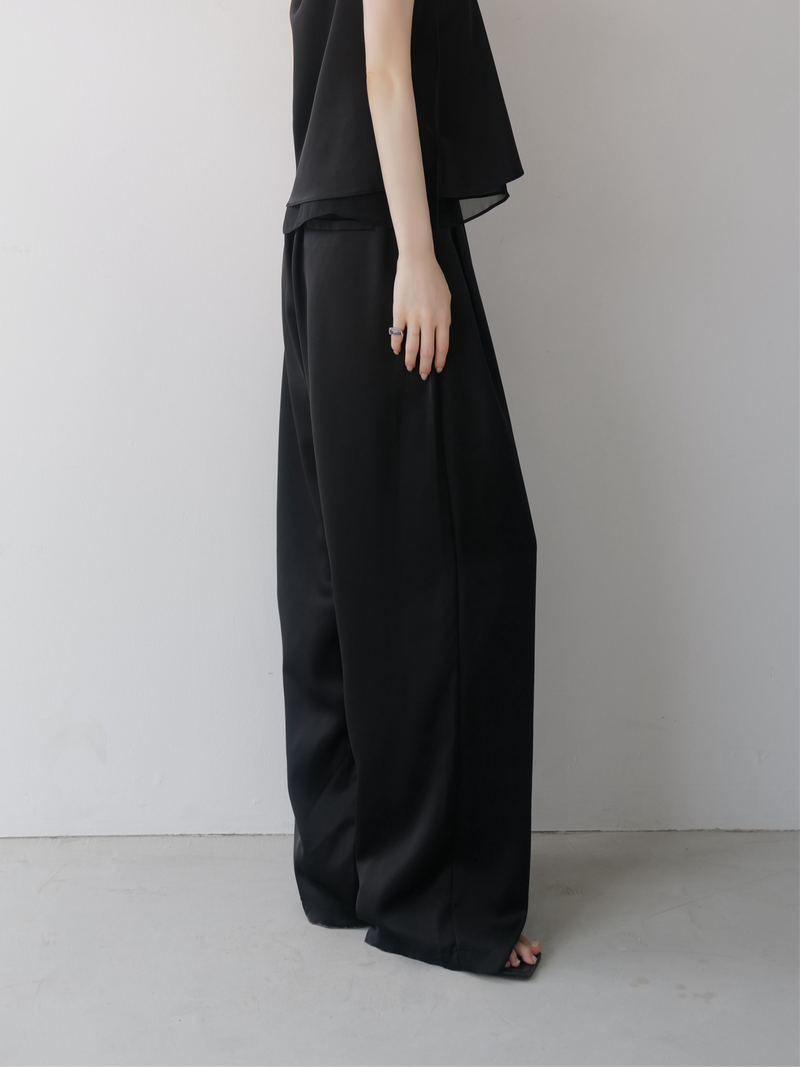 luxe satin wide pants