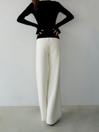 sample sale / brushed seed stitch knit pants