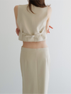 raw hem single vest
