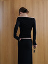 softly ruched long sleeve shirt