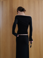 softly ruched long sleeve shirt