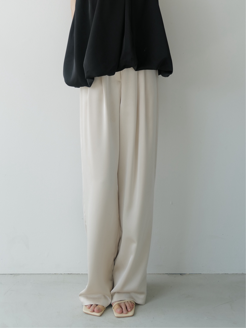 luxe satin wide pants