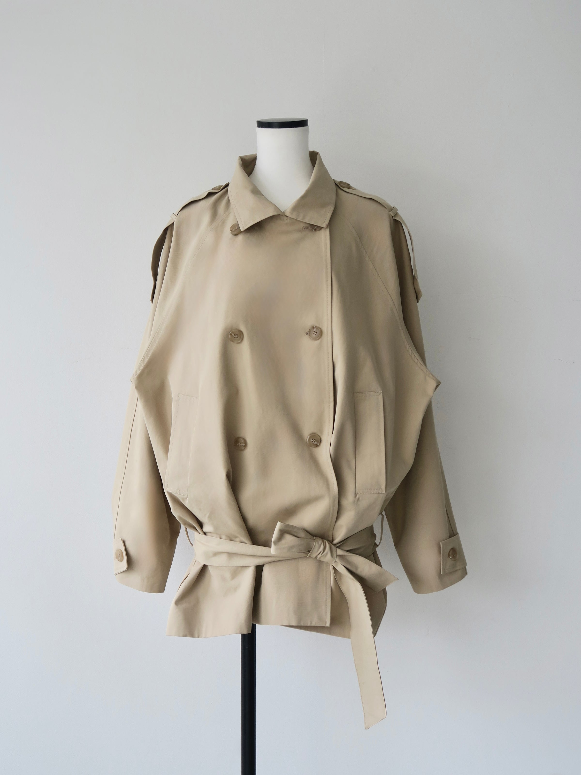 modern short trench coat